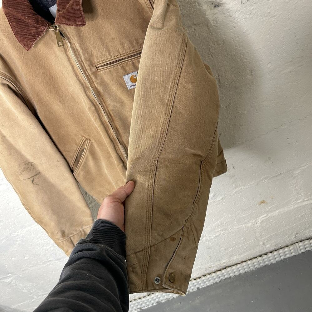 Vintage Carhartt Blanket-Lined Detroit Jacket “Brown” J01 - Picture 10 of 13